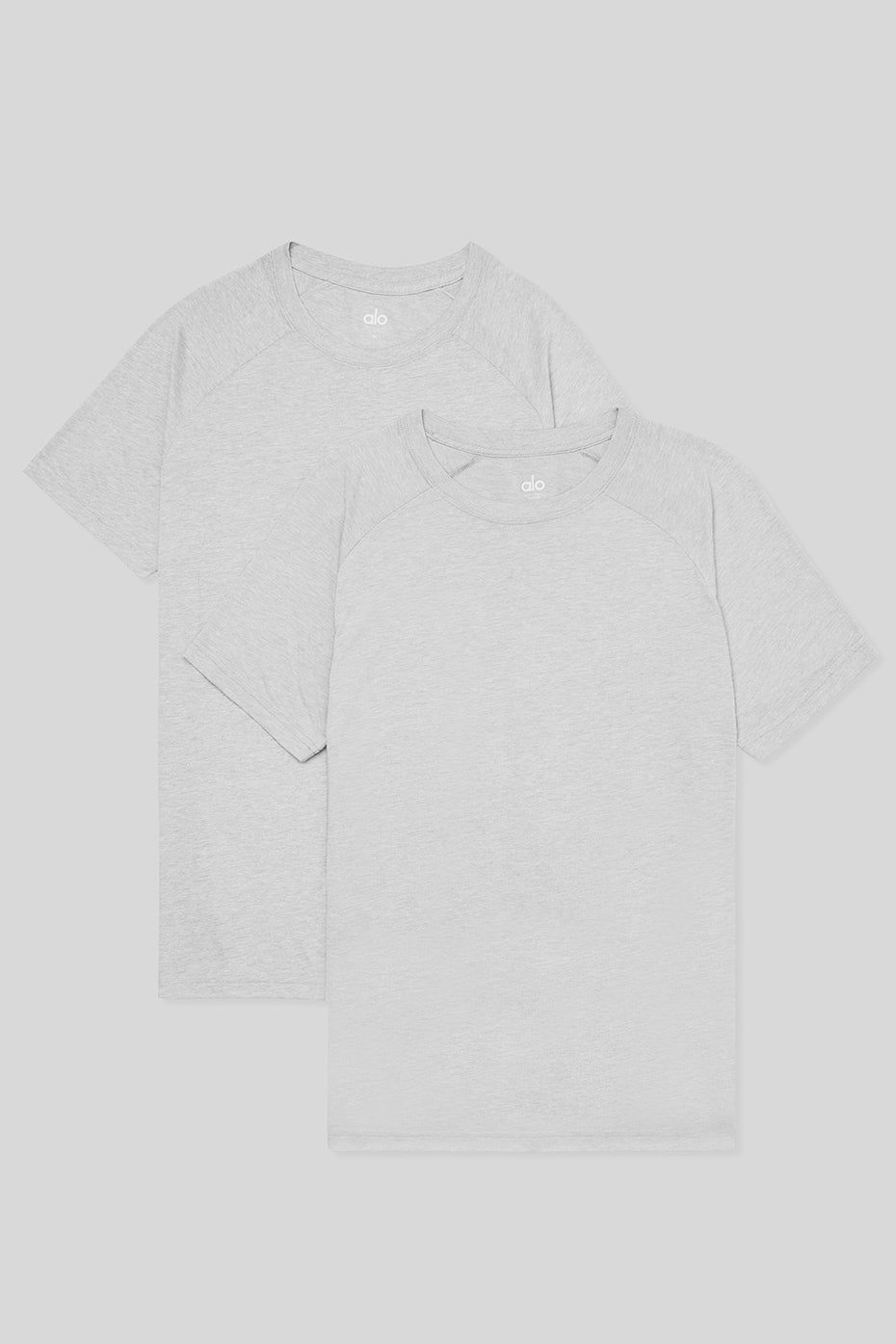 Triumph Crew Neck Tee (2 Pack) - Athletic Heather Grey sold by Alo Yoga