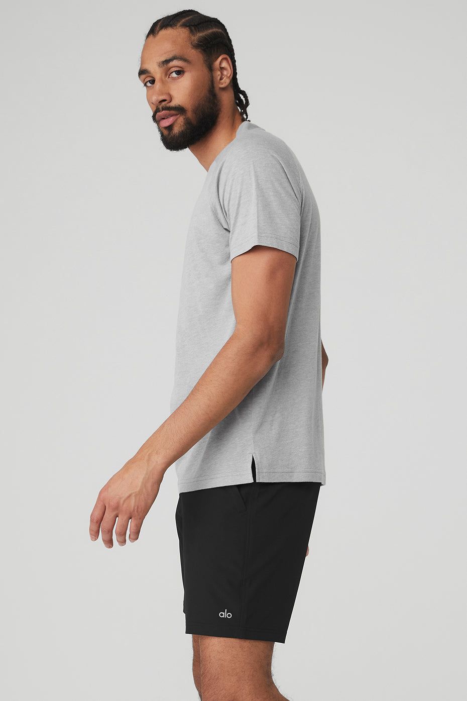 Triumph Crew Neck Tee (2 Pack) - Athletic Heather Grey sold by Alo Yoga product image thumbnail 4