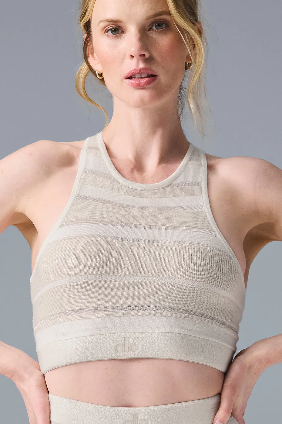 Sport Play Knit Bra - Ivory/Alabaster sold by Alo Yoga product image thumbnail 3