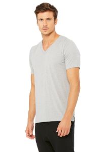 Triumph V-Neck Tee - Athletic Grey Suede Triblend sold by Alo Yoga