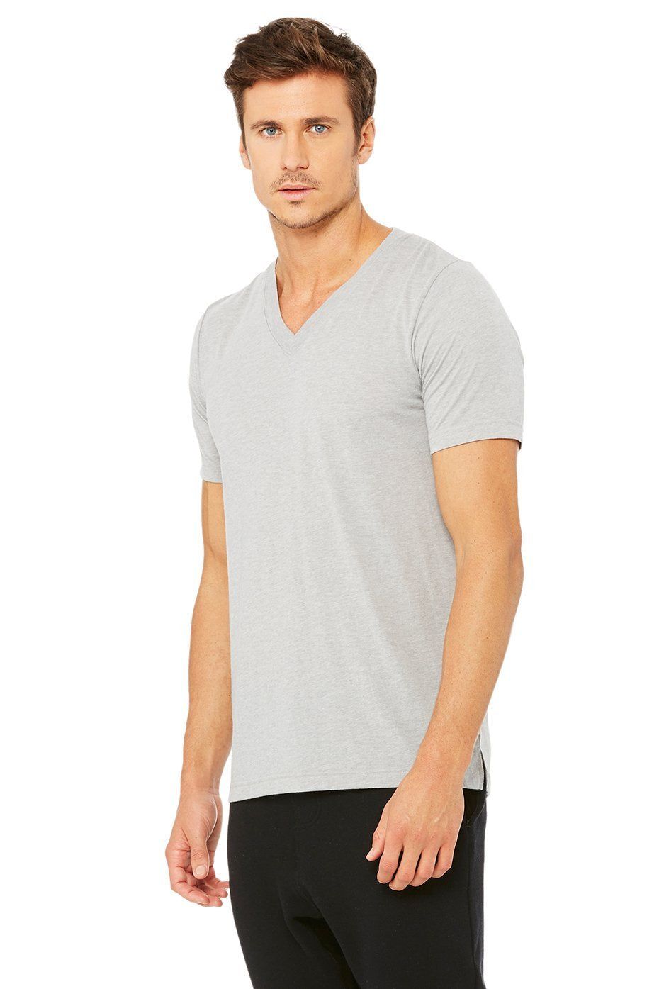 Triumph V-Neck Tee - Athletic Grey Suede Triblend sold by Alo Yoga product image thumbnail 5
