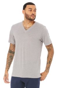 Triumph V-Neck Tee - Athletic Grey Suede Triblend sold by Alo Yoga