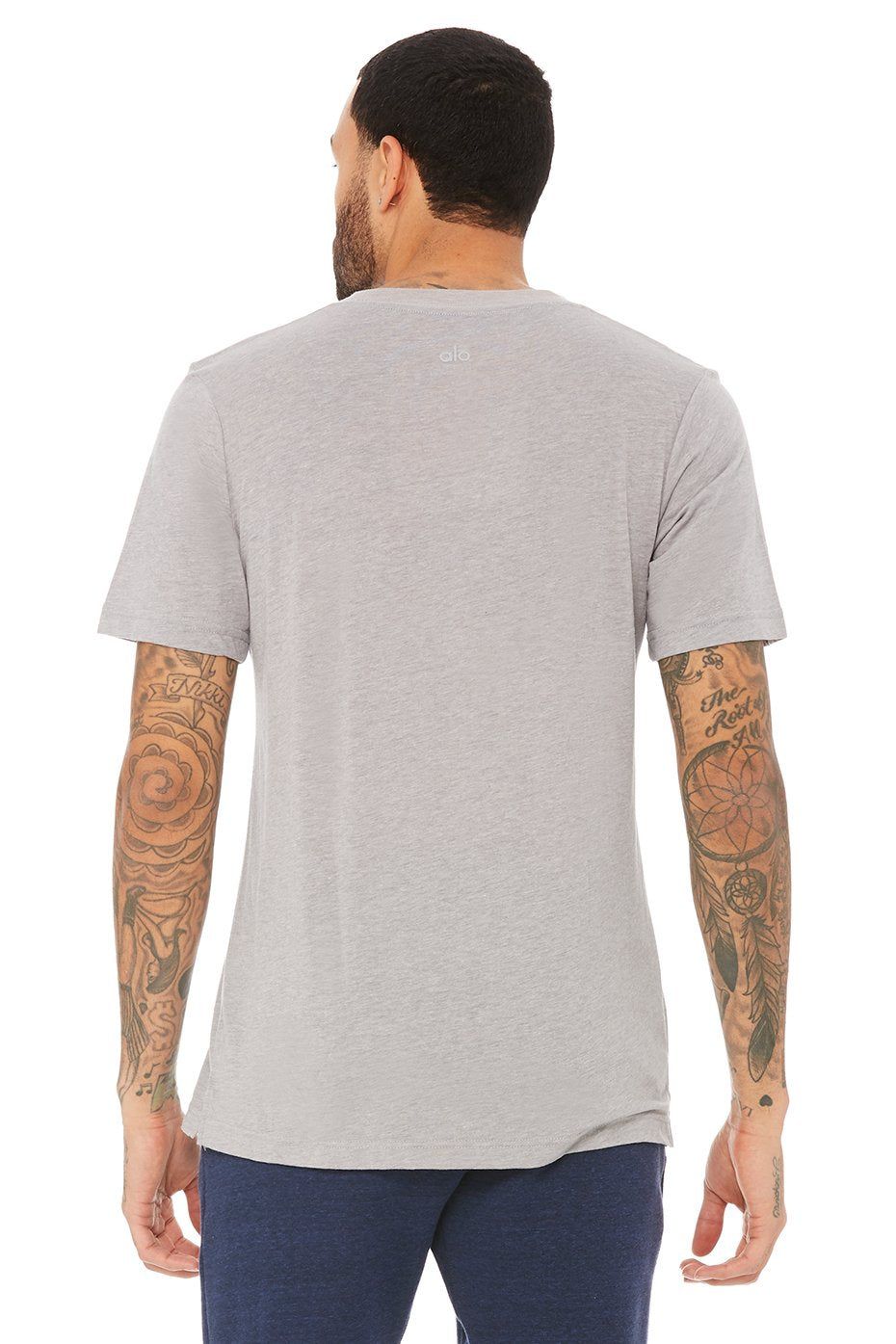 Triumph V-Neck Tee - Athletic Grey Suede Triblend sold by Alo Yoga product image thumbnail 3