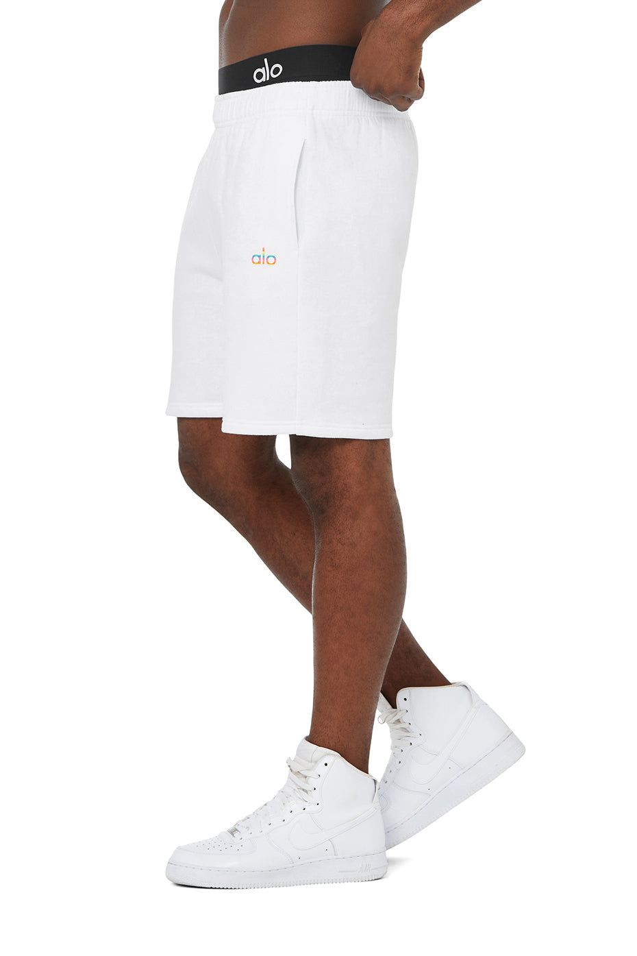Pride Accolade Sweat Short - White sold by Alo Yoga product image thumbnail 3