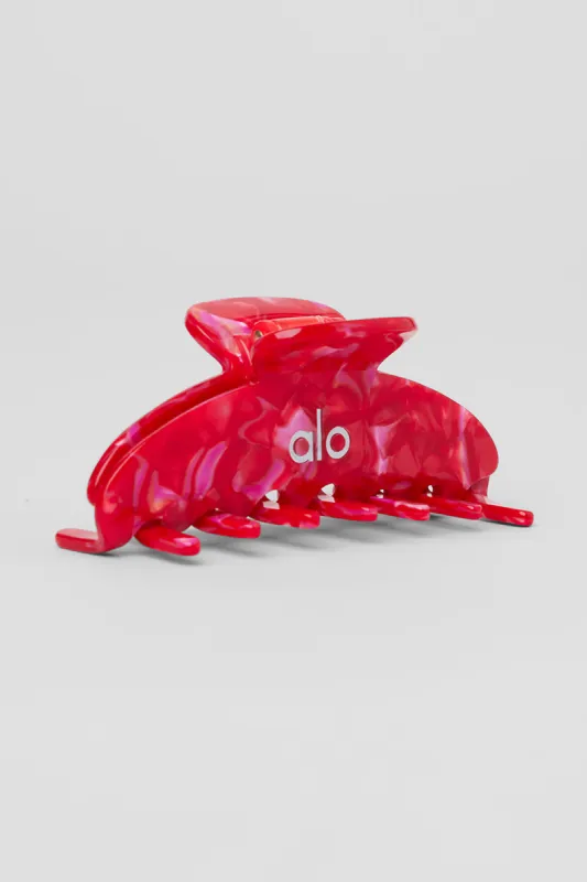 90's Claw Clip - Red Ribbon Twist sold by Alo Yoga