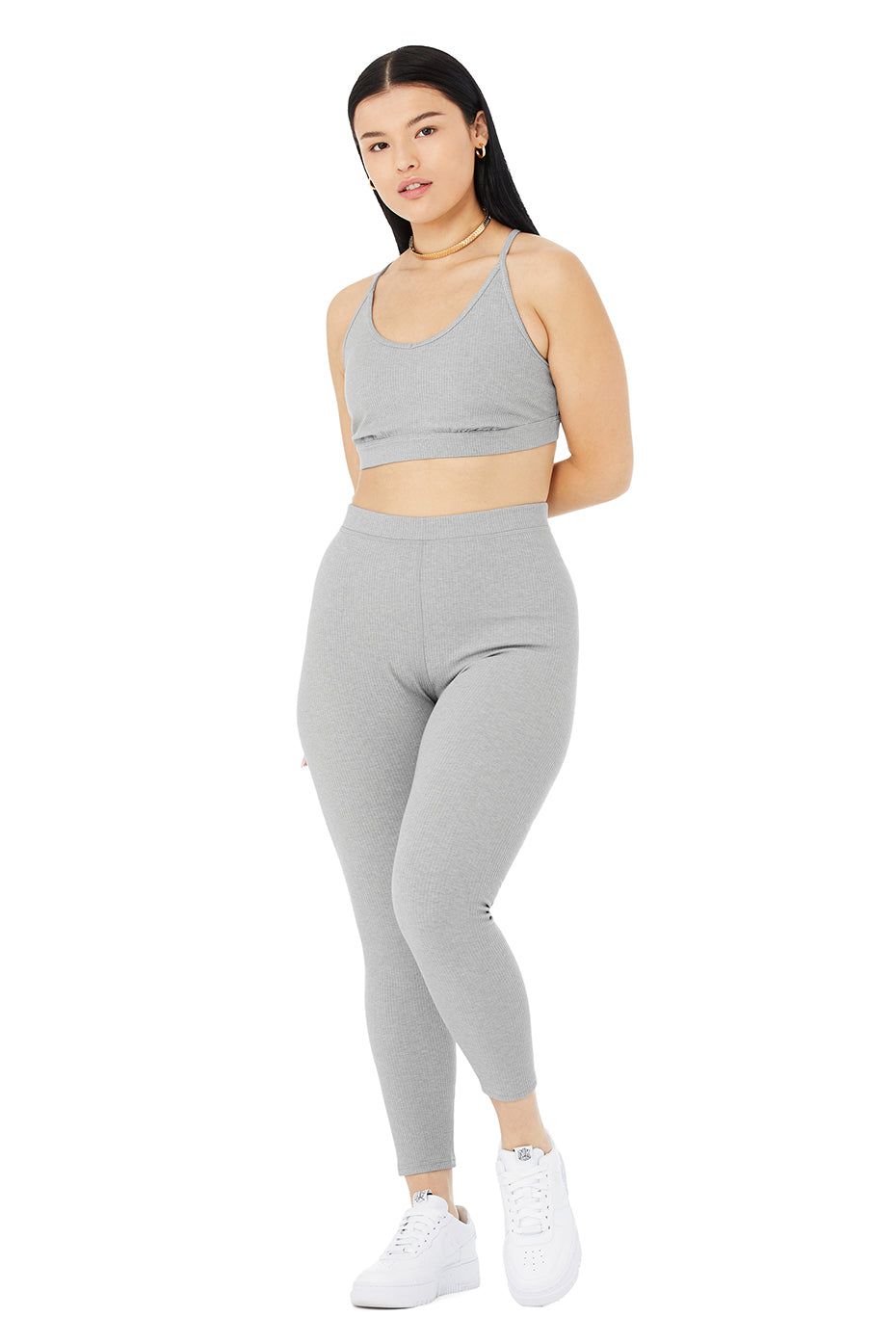 Ribbed Blissful Bra - Dove Grey Heather sold by Alo Yoga product image thumbnail 10