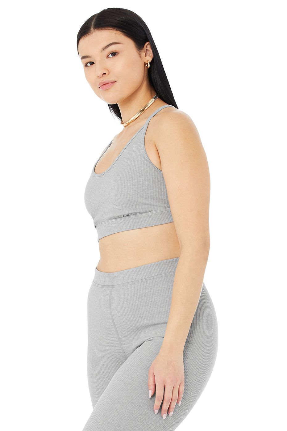 Ribbed Blissful Bra - Dove Grey Heather sold by Alo Yoga product image thumbnail 8