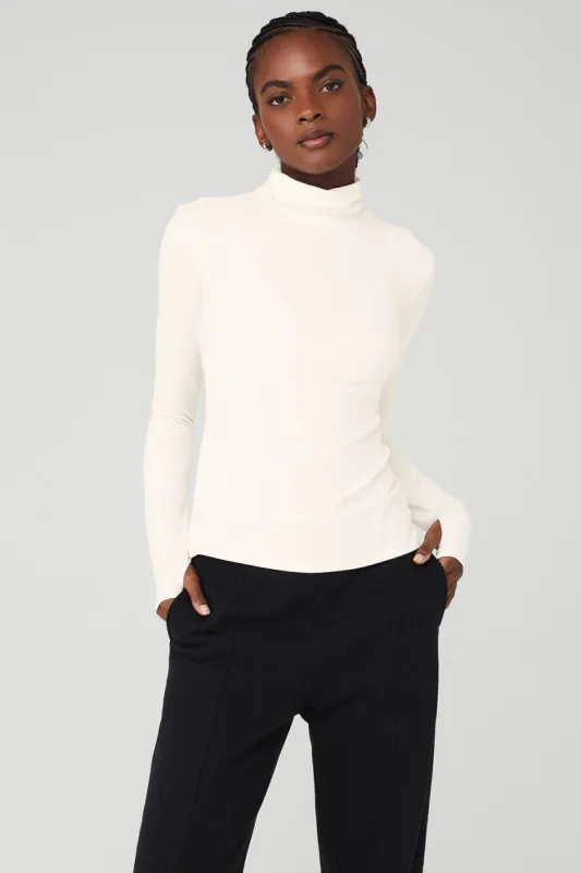 Alosoft Refine Turtleneck - Ivory sold by Alo Yoga