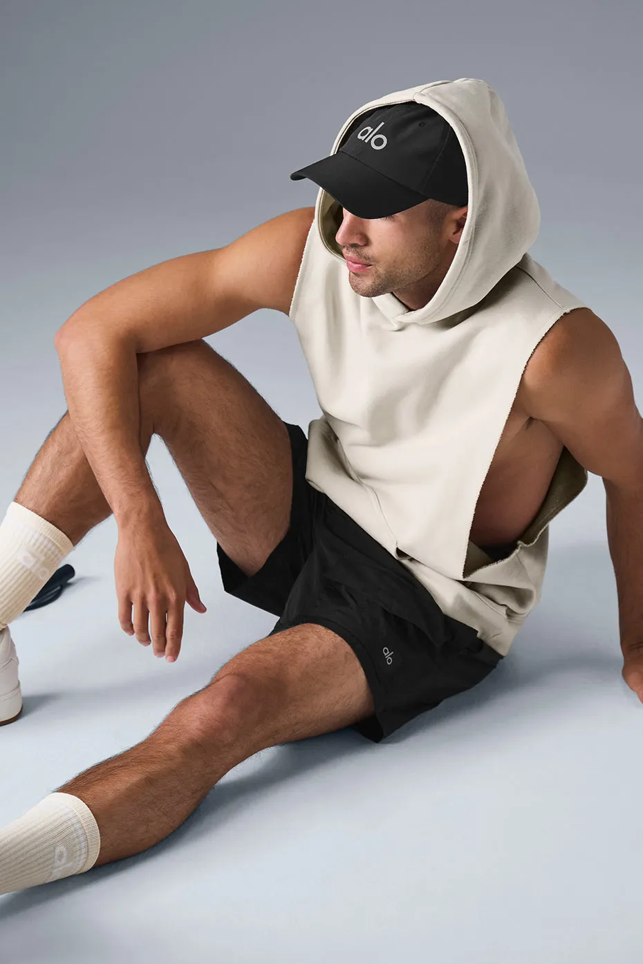 Renown Sleeveless Hoodie - Bone sold by Alo Yoga product image thumbnail 4