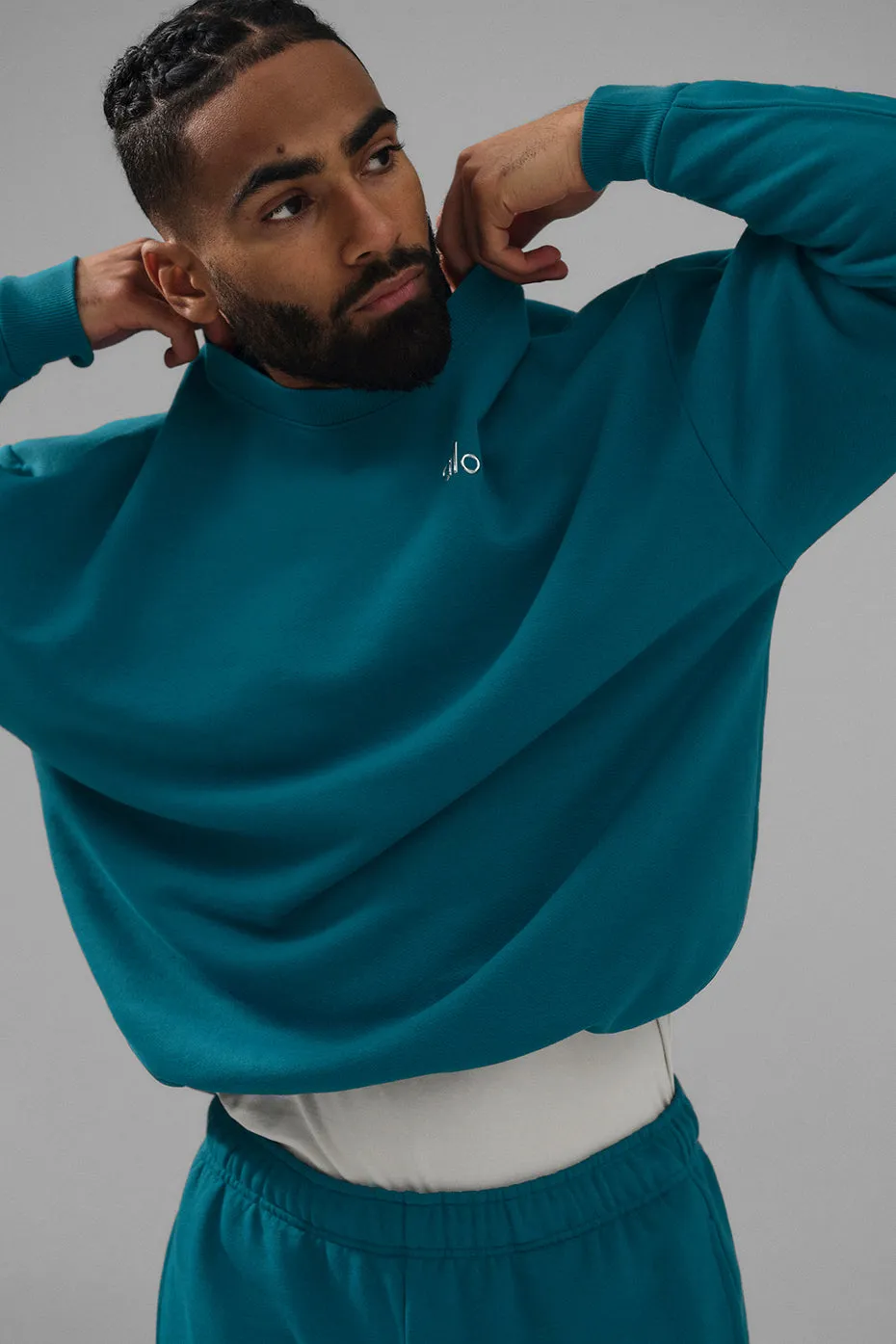 Accolade Crew Neck Pullover - Oceanic Teal sold by Alo Yoga product image thumbnail 3