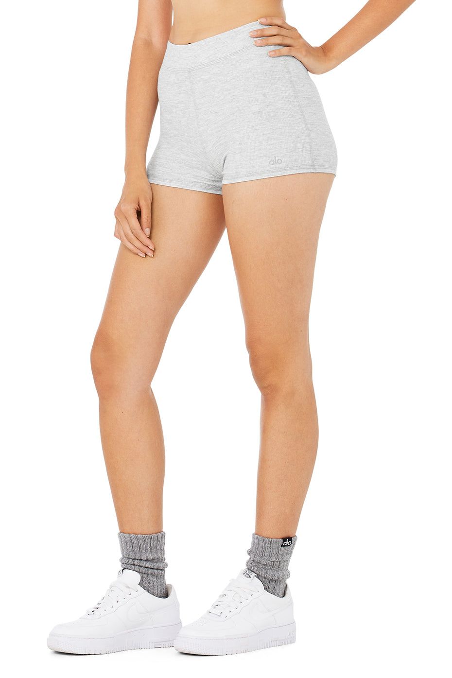 Micro Waffle Pleasant Boyshort - Athletic Heather Grey sold by Alo Yoga product image thumbnail 3