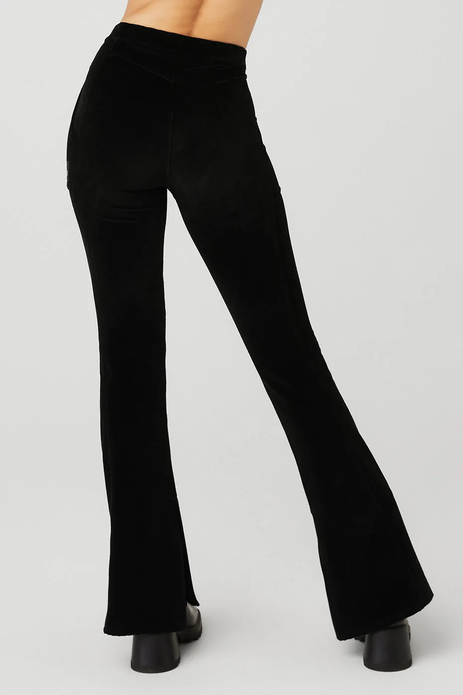 Micro Corduroy High-Waist Winter Break Flare Pant - Black sold by Alo Yoga product image thumbnail 3