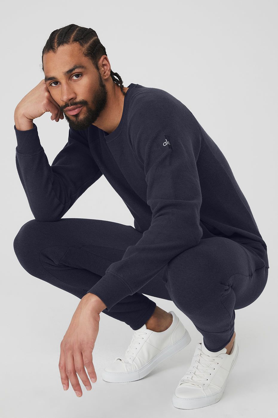 Triumph Crew Neck Sweatshirt - True Navy sold by Alo Yoga product image thumbnail 5