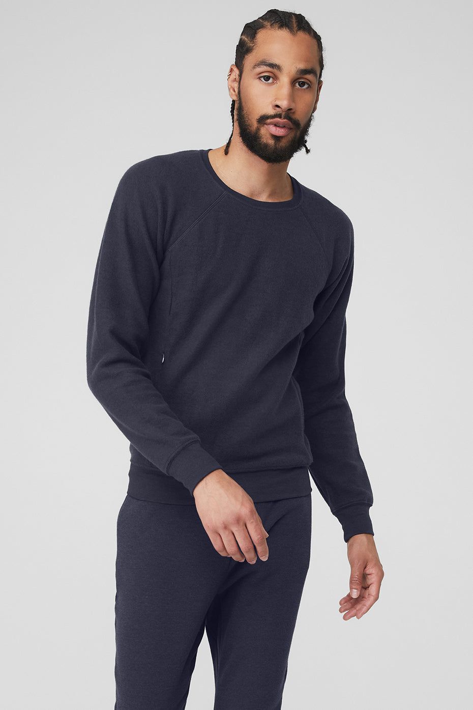 Triumph Crew Neck Sweatshirt - True Navy sold by Alo Yoga