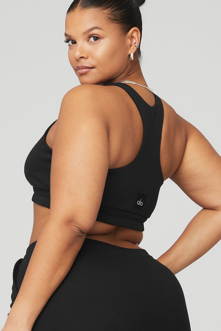 Scoop Neck Sweatshirt Bra & High-Waist Accolade Skirt - Black sold by Alo Yoga product image thumbnail 8