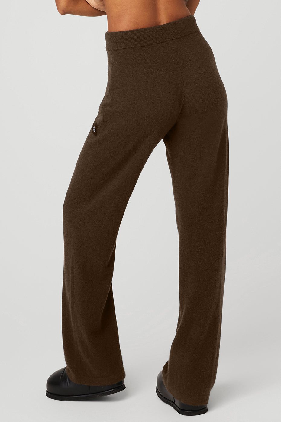 Cashmere High-Waist Jet Set Wide Leg Pant - Espresso sold by Alo Yoga product image thumbnail 2