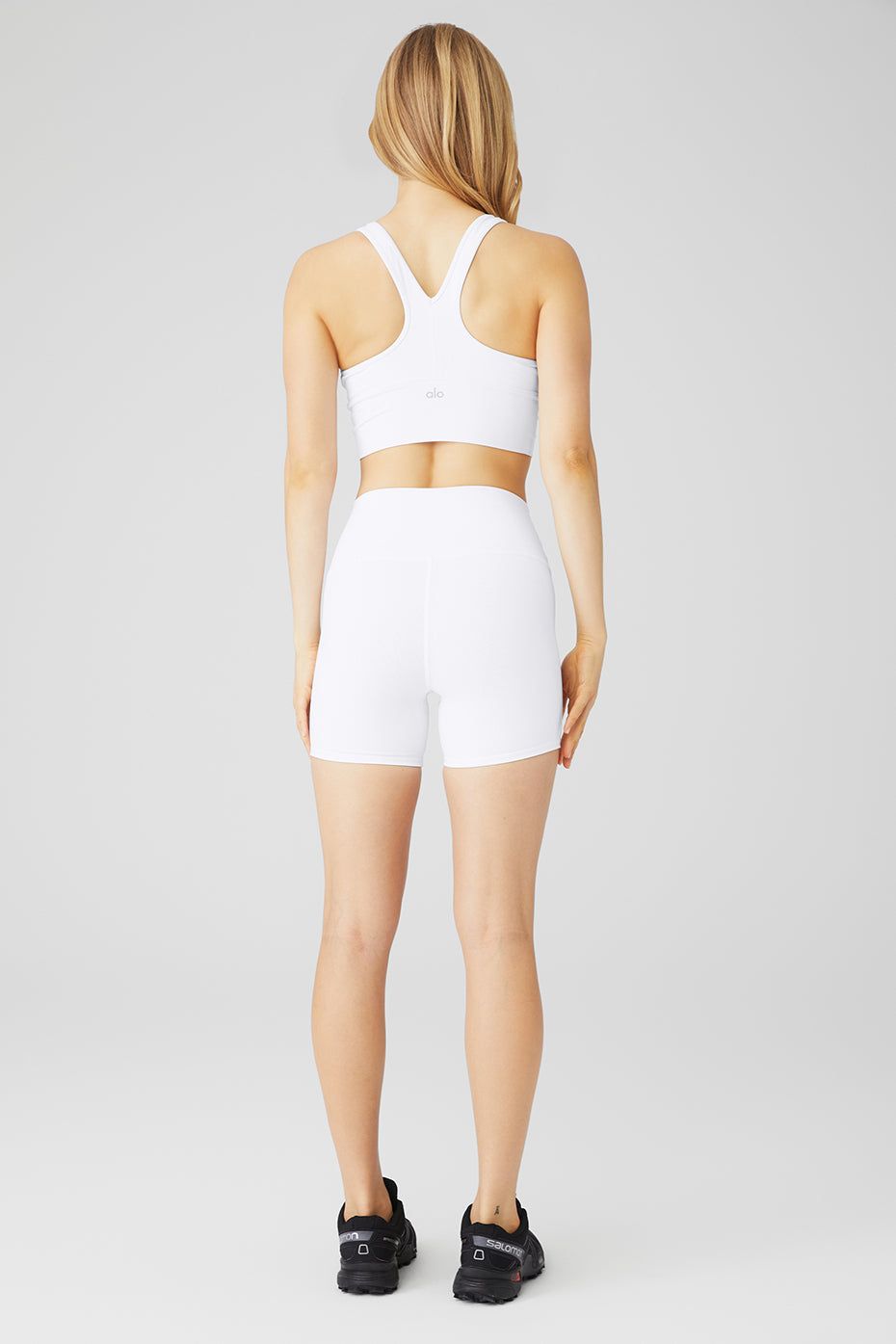 Wild Thing Bra & 5" Airbrush High-Waist Biker Short Set - White sold by Alo Yoga product image thumbnail 2