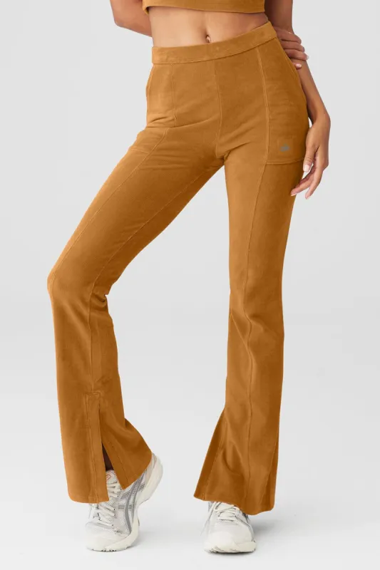 Micro Corduroy High-Waist Winter Break Flare Pant - Toffee sold by Alo Yoga