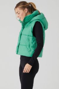 Gold Rush Puffer Vest - Lettuce sold by Alo Yoga