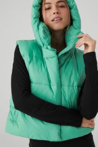 Gold Rush Puffer Vest - Lettuce sold by Alo Yoga