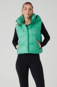 Gold Rush Puffer Vest - Lettuce sold by Alo Yoga