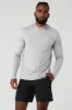 Conquer Reform Long Sleeve With Hood - Athletic Heather Grey sold by Alo Yoga