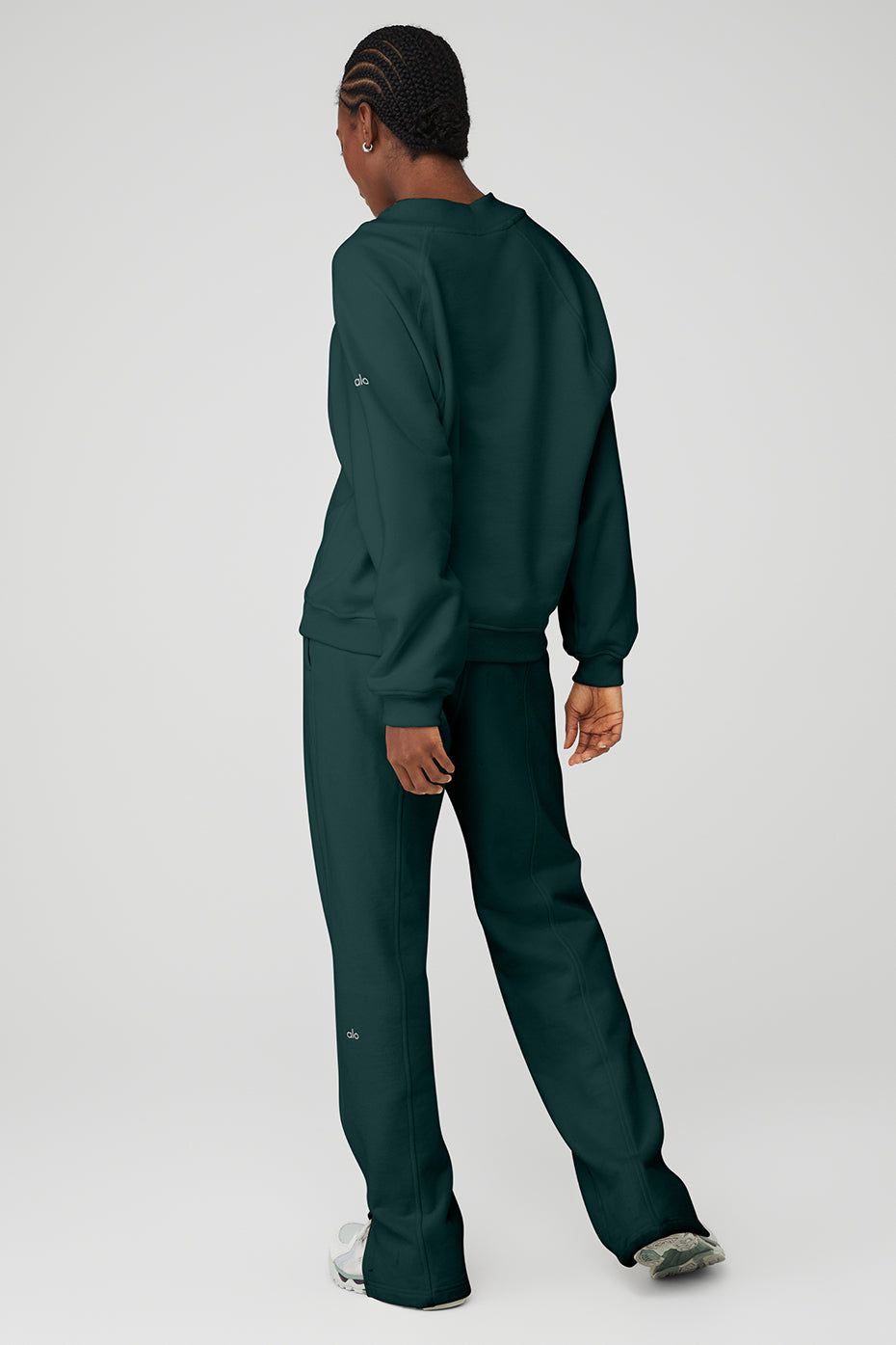 Heavy Weight Free Time Crew Neck Pullover & High-Waist Free Time Straight Leg Sweatpant Set sold by Alo Yoga product image thumbnail 18