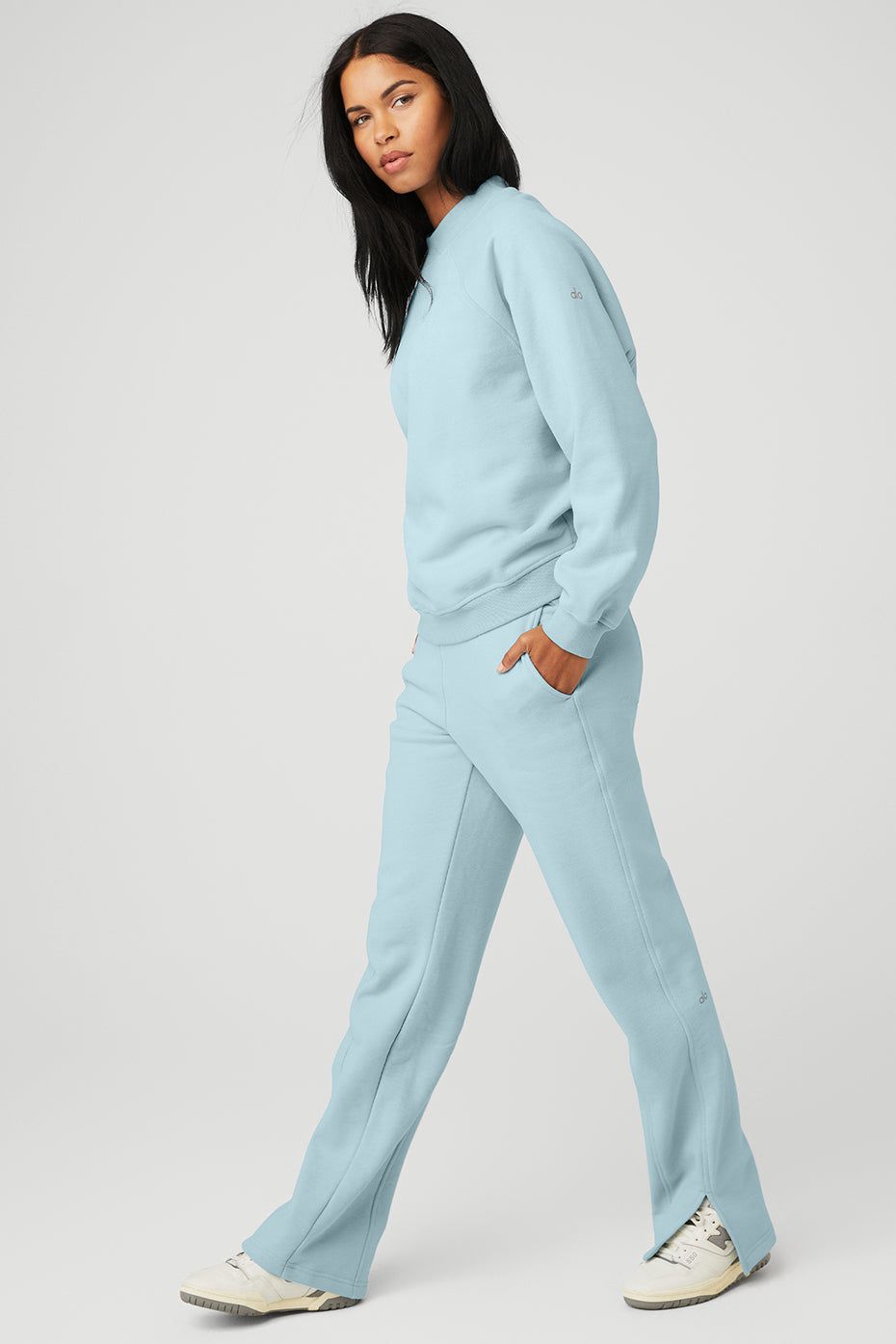 Heavy Weight Free Time Crew Neck Pullover & High-Waist Free Time Straight Leg Sweatpant Set sold by Alo Yoga product image thumbnail 3