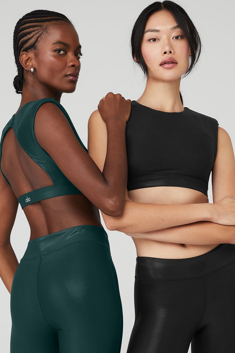 Super Shine Flash Bra & Super Shine Low-Rise Bootcut Legging Set - Midnight Green sold by Alo Yoga product image thumbnail 4