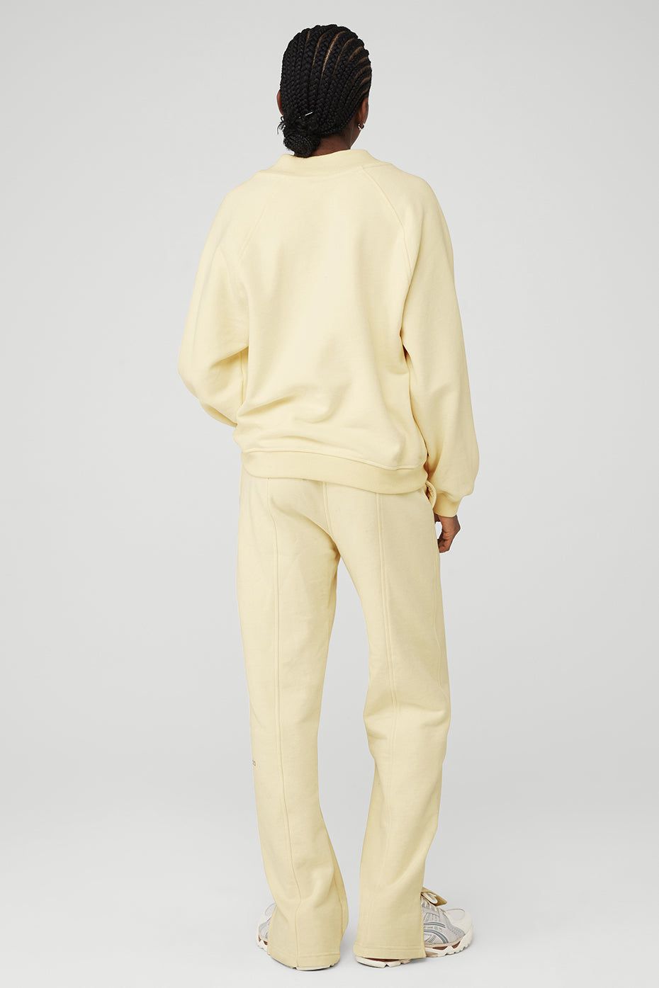 Heavy Weight Free Time Crew Neck Pullover & High-Waist Free Time Straight Leg Sweatpant Set sold by Alo Yoga product image thumbnail 6