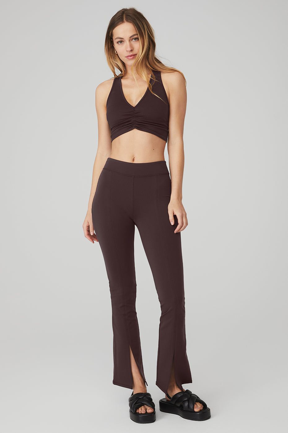 Wild Thing Bra & Airbrush High-Waist 7/8 Flutter Legging Set sold by Alo Yoga