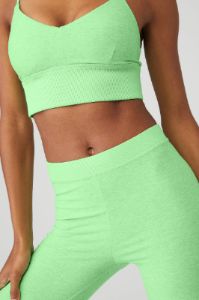 Alosoft Lavish Bra - Ultramint Heather sold by Alo Yoga