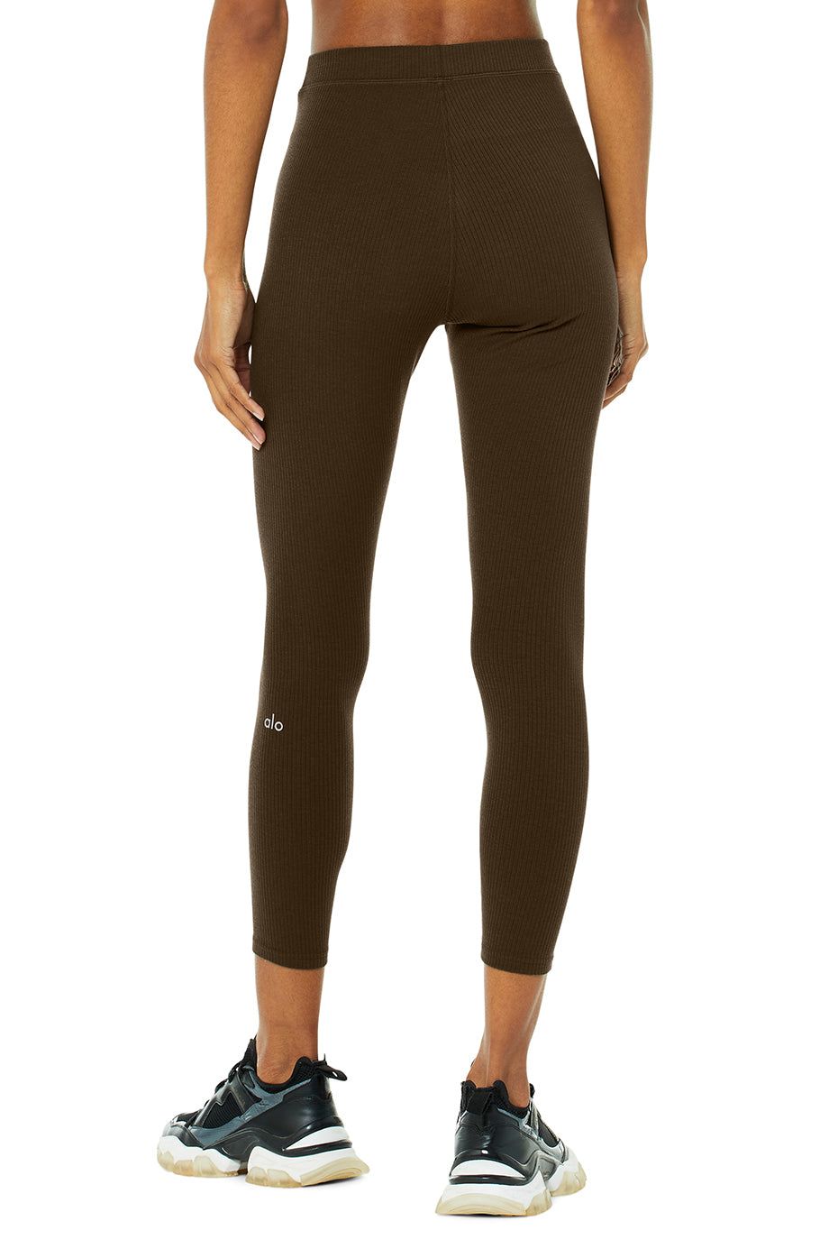 Ribbed High-Waist 7/8 Blissful Legging - Espresso sold by Alo Yoga product image thumbnail 2