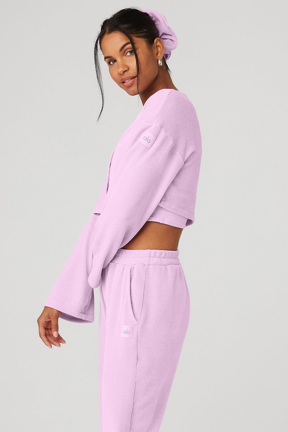 Chenille Chalet Cardigan - Sugarplum Pink sold by Alo Yoga product image thumbnail 3