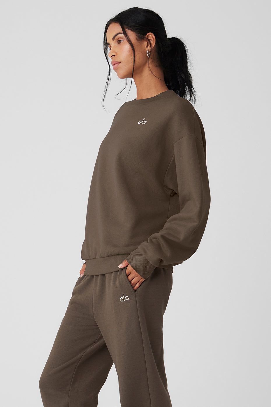 Accolade Crew Neck Pullover - Olive Tree sold by Alo Yoga product image thumbnail 3
