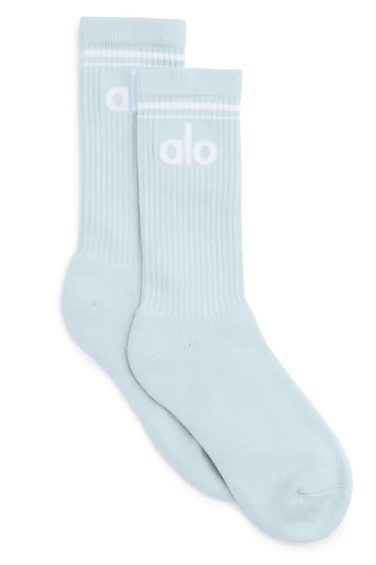 Throwback Sock - Powder Blue/White sold by Alo Yoga