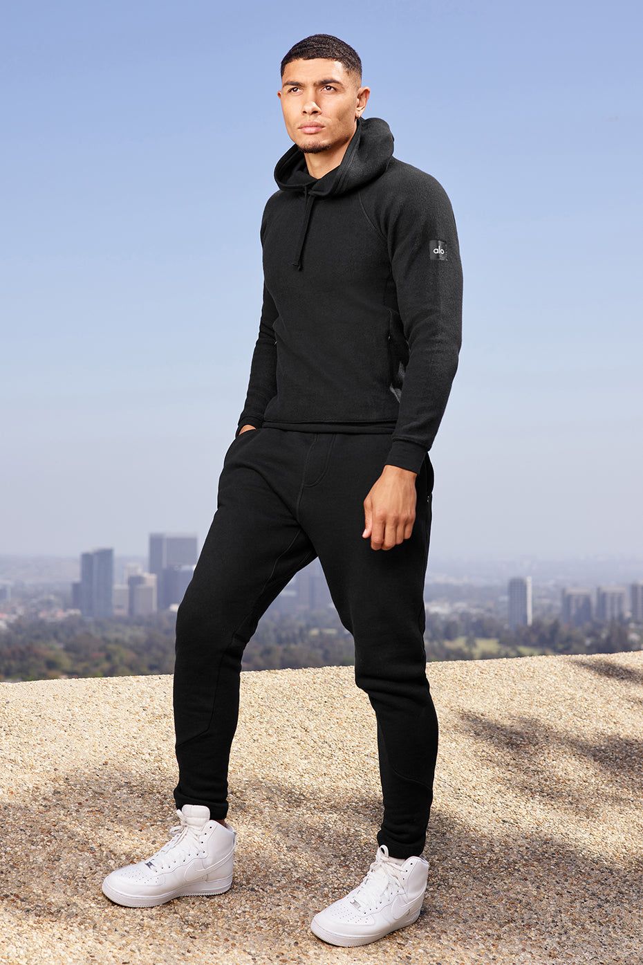 The Triumph Sweatpant - Solid Black Triblend sold by Alo Yoga product image thumbnail 5