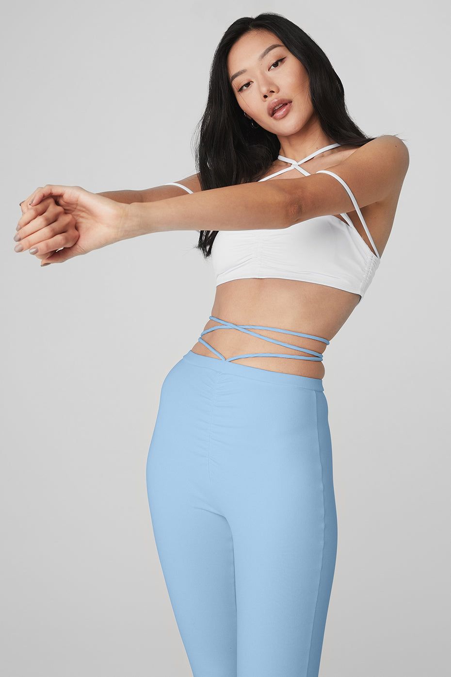 Airbrush High-Waist Cinch Flare Legging - Tile Blue sold by Alo Yoga product image thumbnail 4