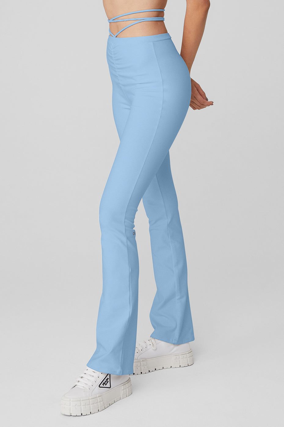 Airbrush High-Waist Cinch Flare Legging - Tile Blue sold by Alo Yoga product image thumbnail 3