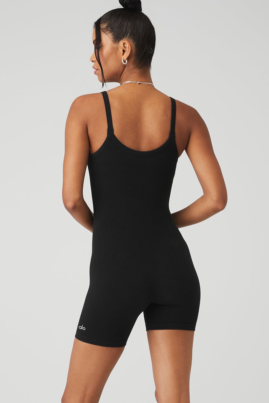 Seamless Ribbed Mellow Onesie - Black sold by Alo Yoga product image thumbnail 2