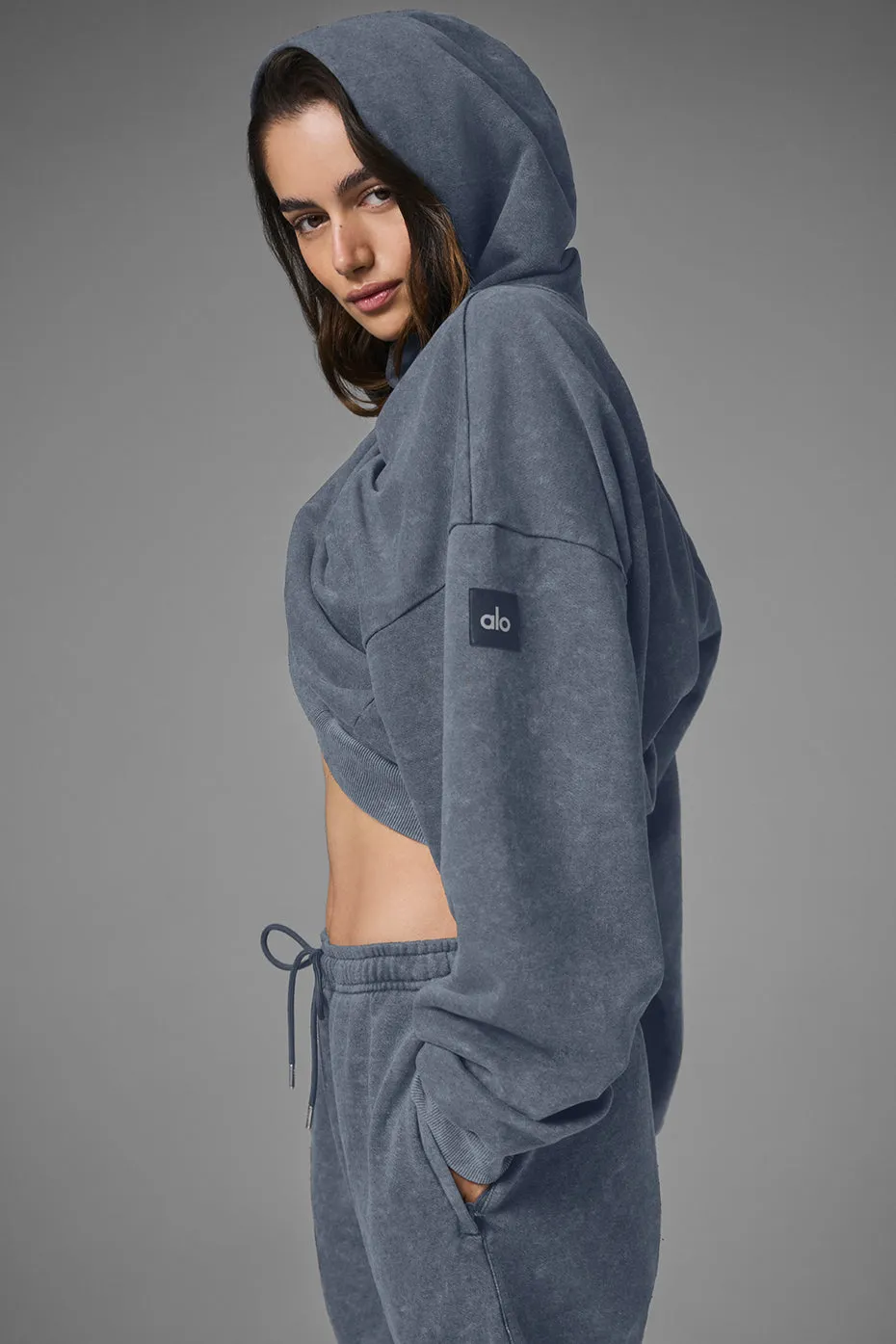 Chill Vintage Wash Hoodie - Bluestone Wash sold by Alo Yoga product image thumbnail 4