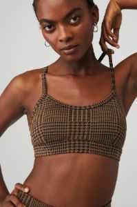 ブラジャー [Alo Yoga] Jacquard Glenplaid Gratitude Bra Jacquard Glenplaid Gratitude Bra & Jacquard High-Waist