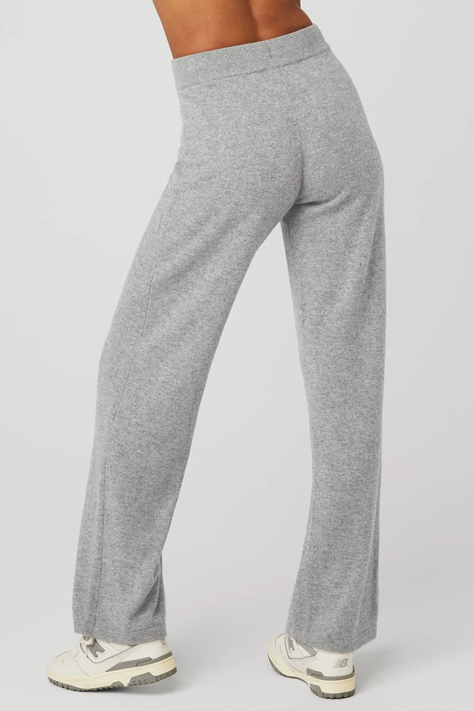 Cashmere High-Waist Jet Set Wide Leg Pant - Dove Grey Heather sold by Alo Yoga product image thumbnail 3