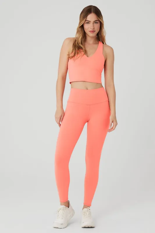 Airbrush Real Bra Tank & 7/8 High-Waist Airbrush Legging Set - Candy Orange sold by Alo Yoga