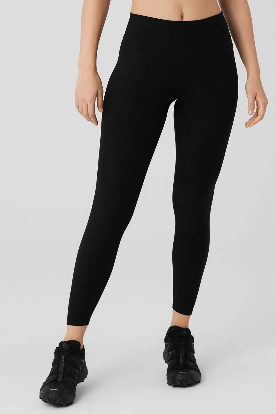 Alosoft High-Waist 7/8 Highlight Legging - Black sold by Alo Yoga