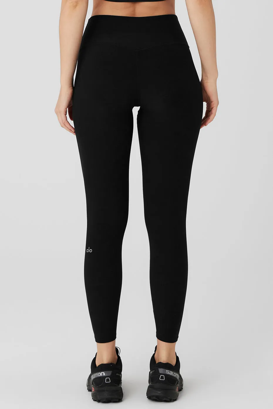 Alosoft High-Waist 7/8 Highlight Legging - Black sold by Alo Yoga product image thumbnail 3