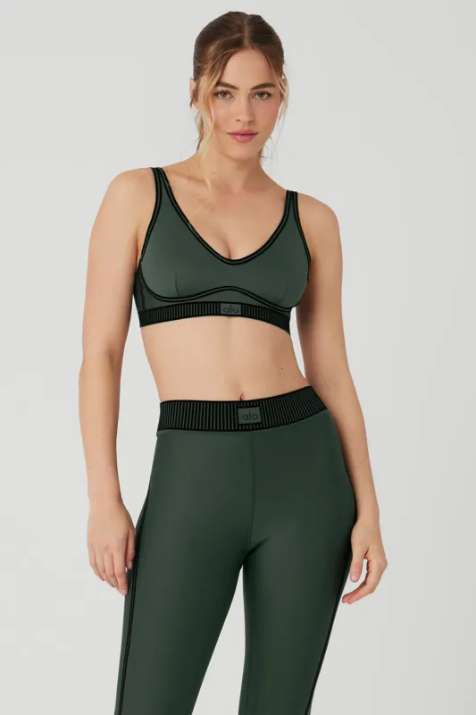 Airlift Line Up Bra - Dark Cactus sold by Alo Yoga