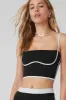 Airbrush Streamlined Bra Tank - Black/White sold by Alo Yoga