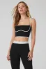 Airbrush Streamlined Bra Tank - Black/White sold by Alo Yoga