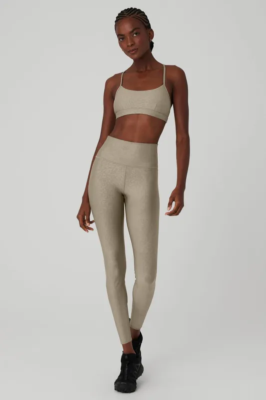 Airlift Leopard Debossed Intrigue Bra & Airlift High-Waist Leopard Debossed Legging Set sold by Alo Yoga